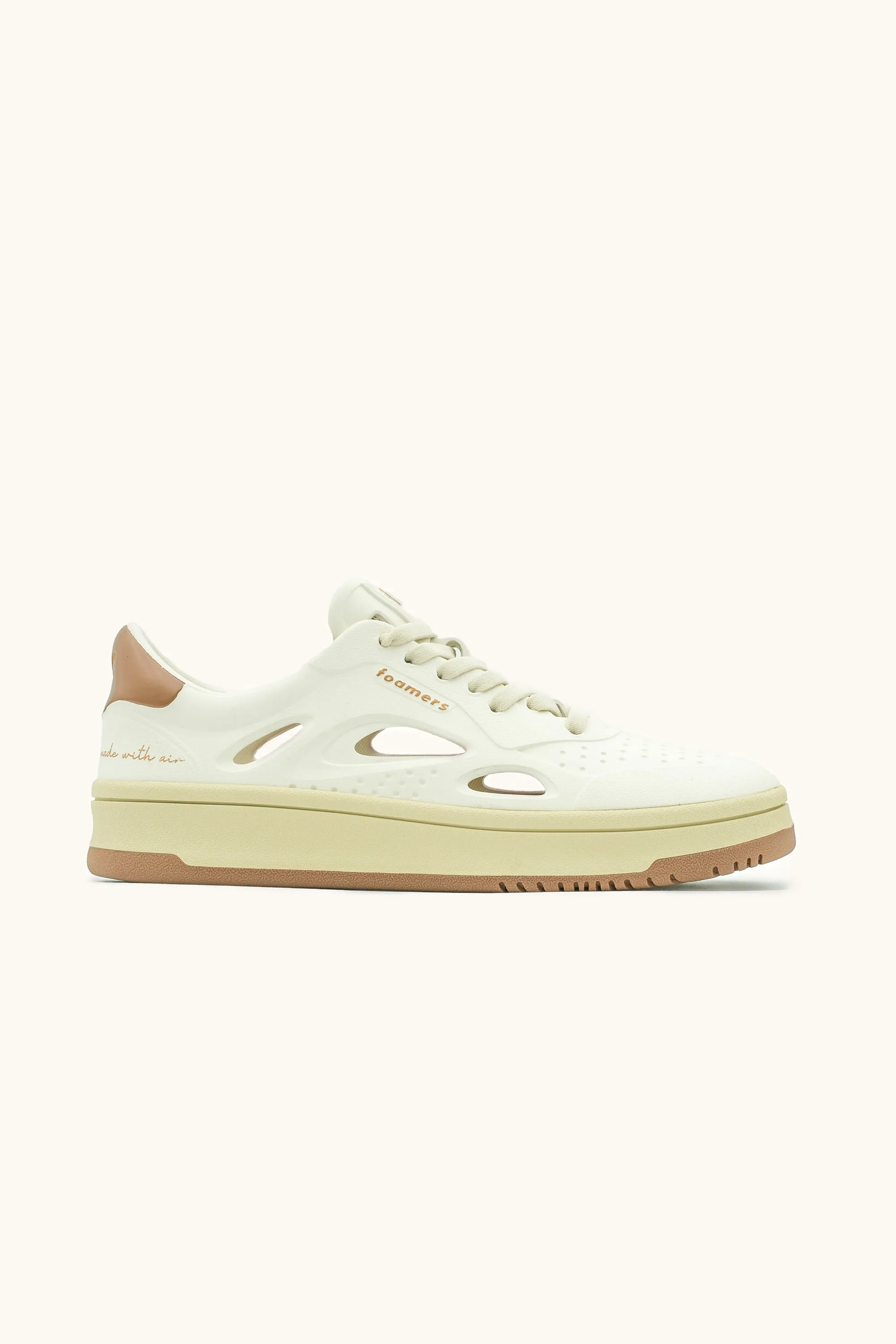 ⚤ Sneakers Foamers ICON OFF WHITE/TAUPE - F2006