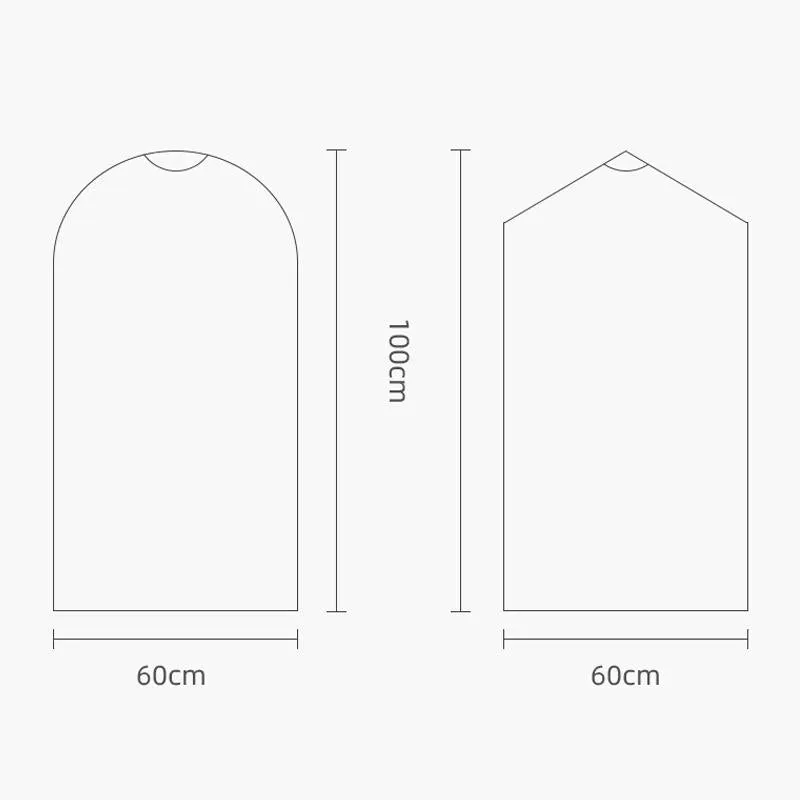100 Disposable Dust Bags - 60X120Cm - Thick Pe Material - Transparent