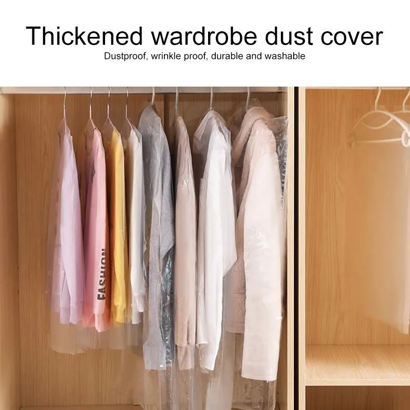 100 Disposable Dust Bags - 60X120Cm - Thick Pe Material - Transparent