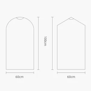 100 Disposable Dust Bags - 60X90Cm - Thick Pe Material - Transparent