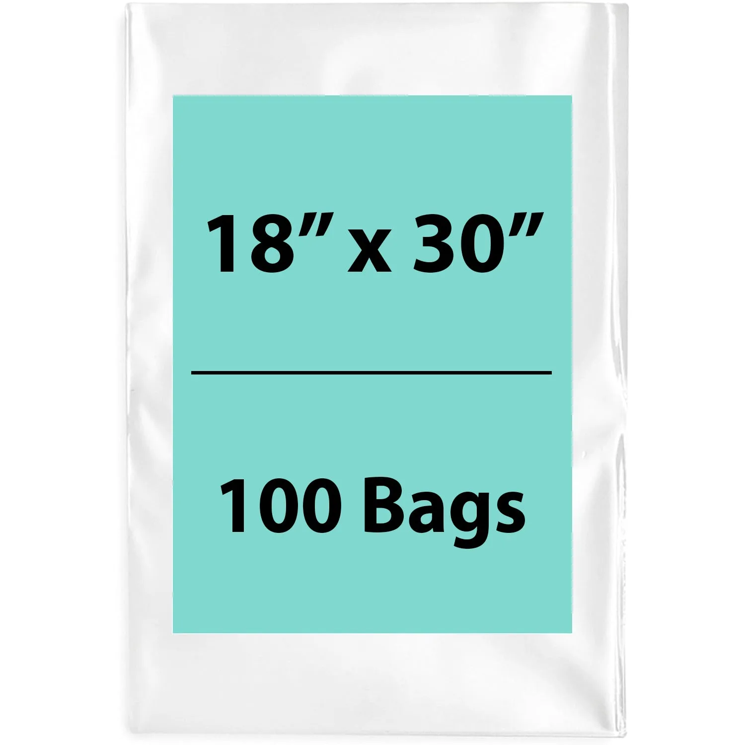 18X30 inches Clear Flat Poly Bags 4Mil Open Top (LDPE)