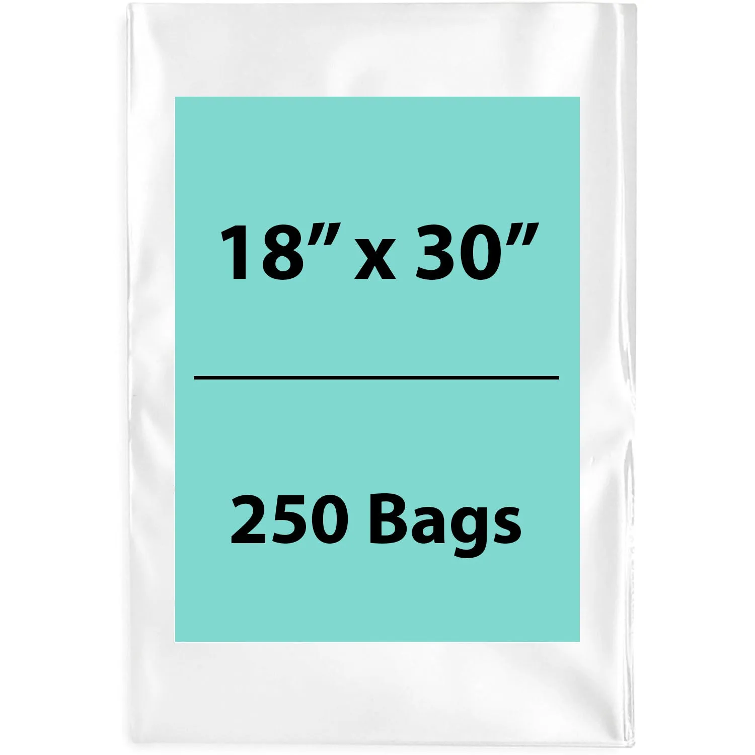18X30 inches Clear Flat Poly Bags 4Mil Open Top (LDPE)