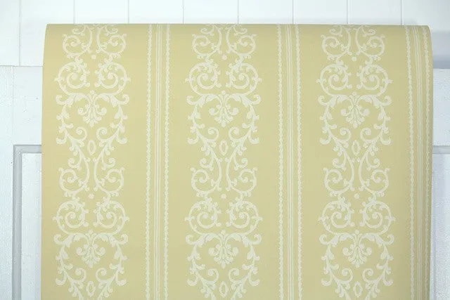 1960s Damask Vintage Wallpaper