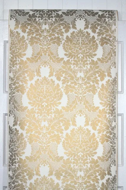 1960s Damask Vintage Wallpaper