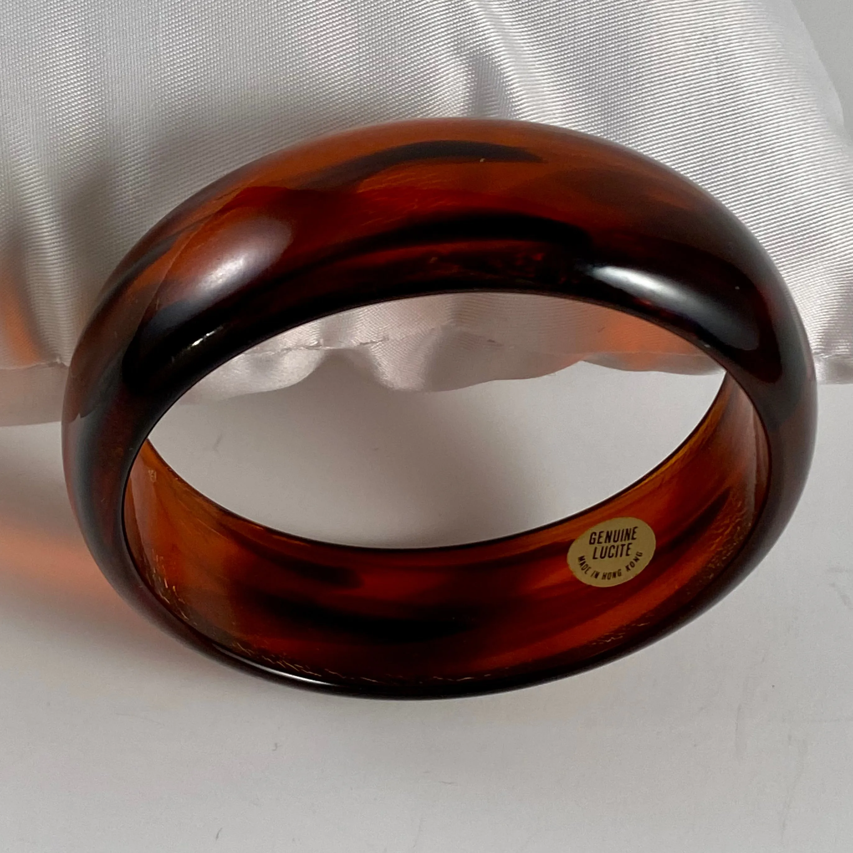 1960s Hong Kong Genuine Lucite Bracelet, With Original Label