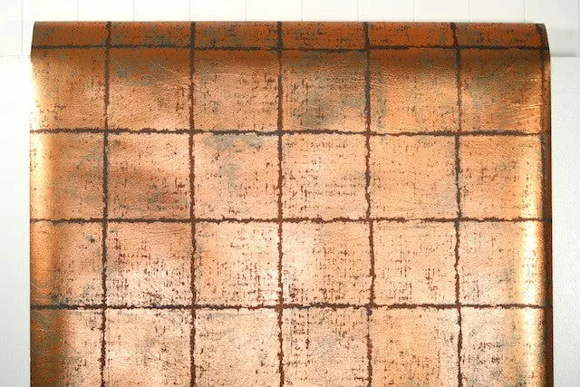 1970s Faux Tile Vinyl Vintage Wallpaper
