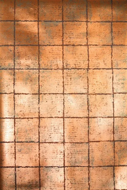 1970s Faux Tile Vinyl Vintage Wallpaper