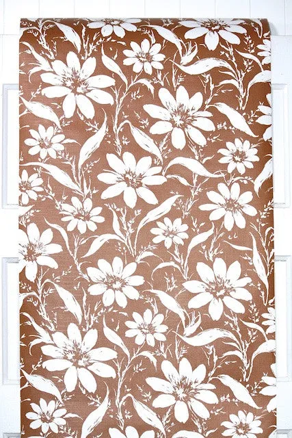 1970s Floral Vintage Wallpaper