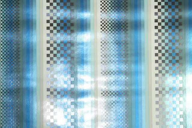 1970s Geometric Mylar Vintage Wallpaper