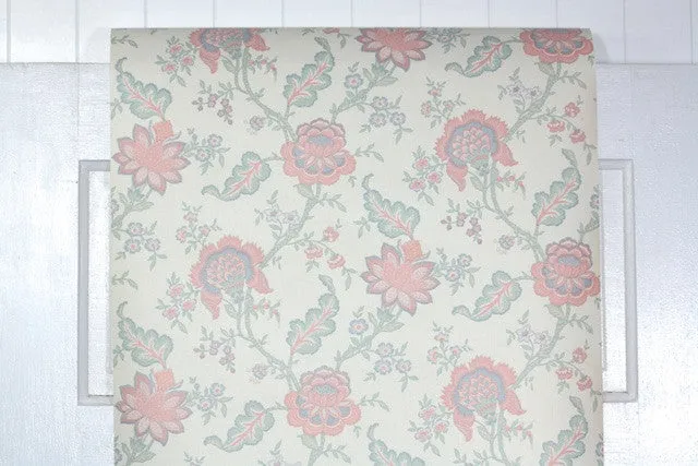 1980s Floral Vintage Wallpaper
