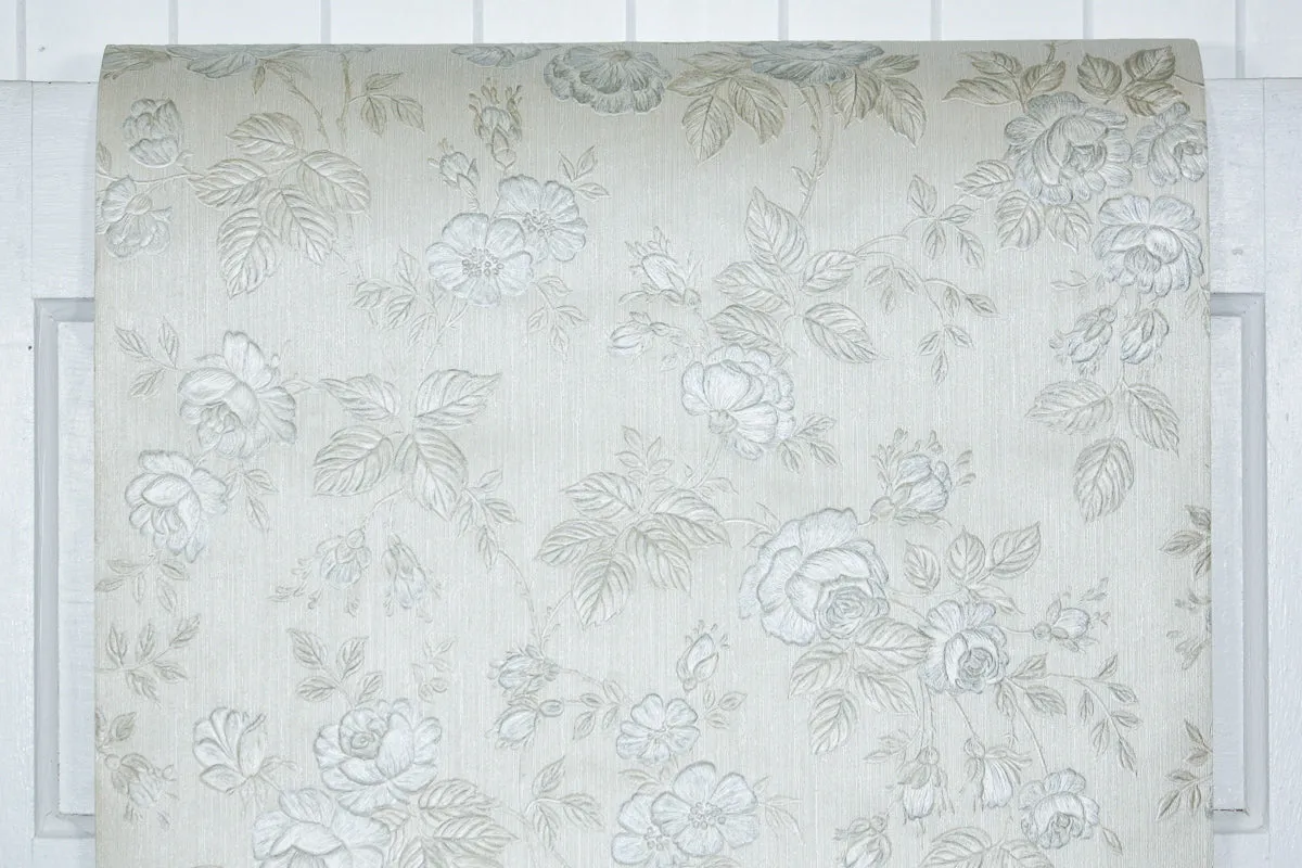 1980s Floral Vintage Wallpaper