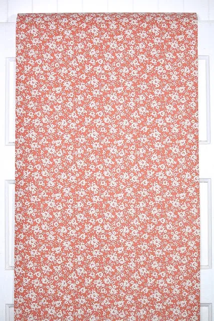 1980s Floral Vintage Wallpaper