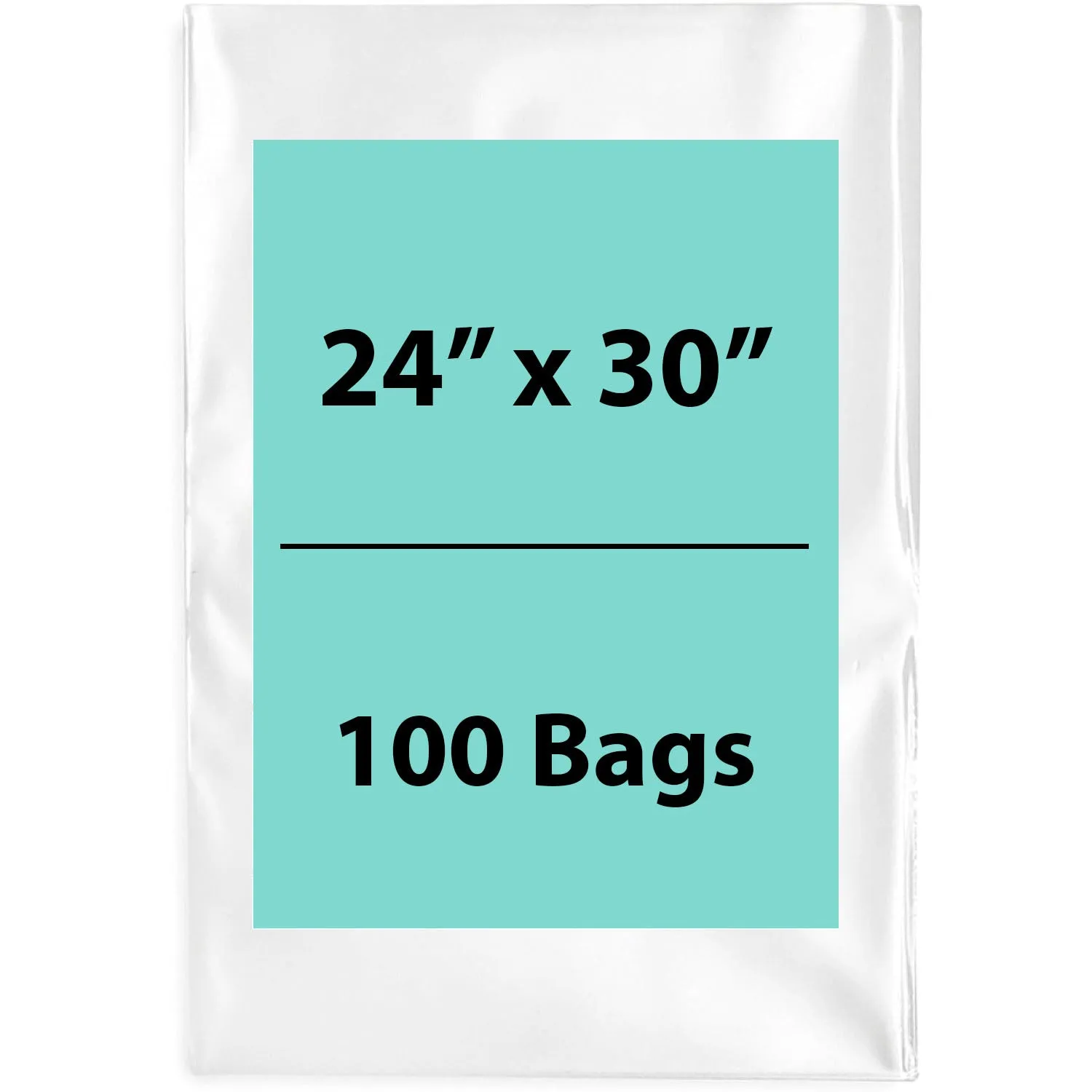 24X30 inches Clear Flat Poly Bags 2Mil Open Top (LDPE)