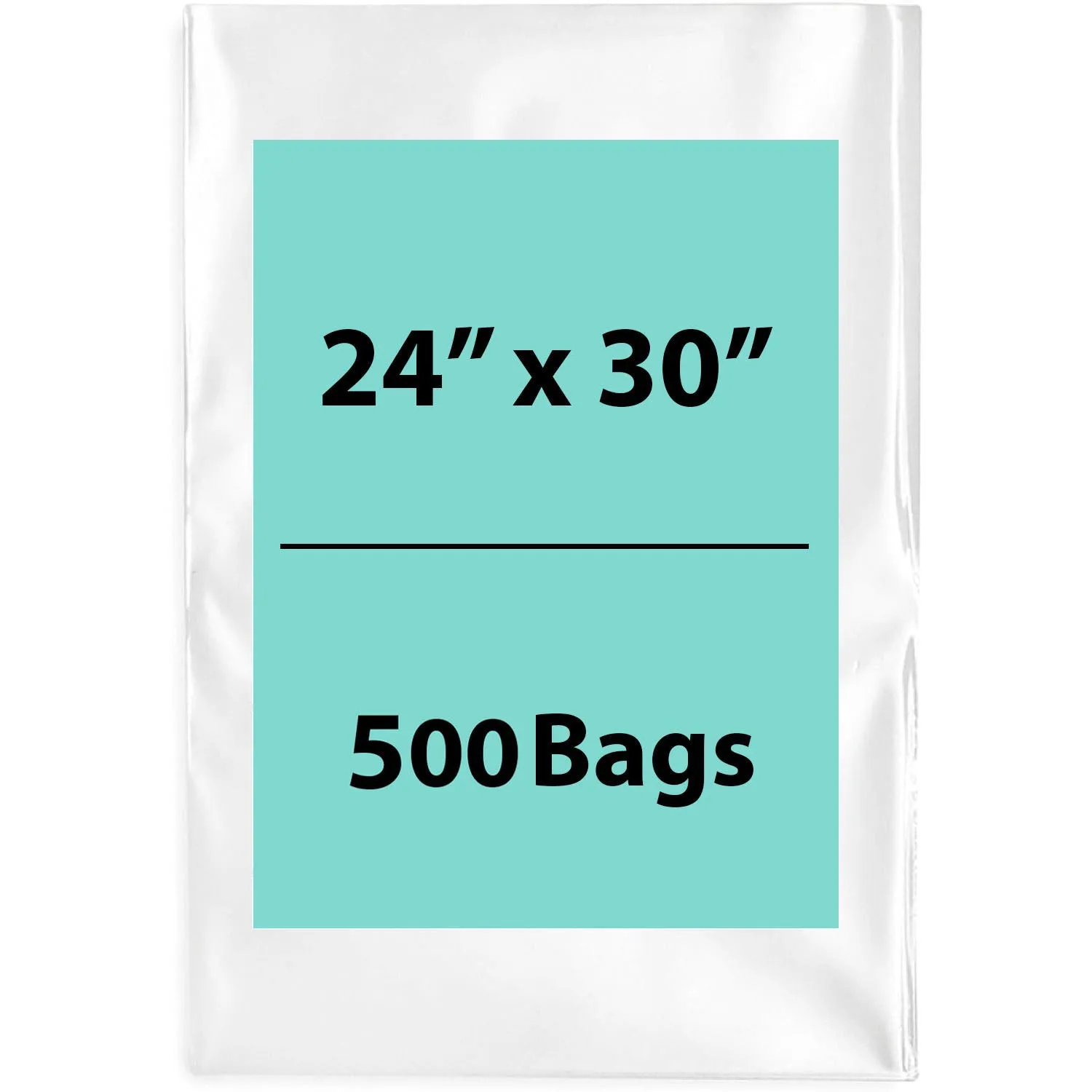 24X30 inches Clear Flat Poly Bags 2Mil Open Top (LDPE)