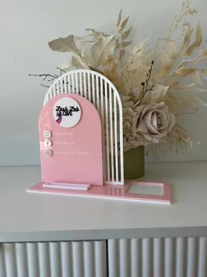 3 in 1 Double Arched Social Sign/ Square   Usernames   Card Holder