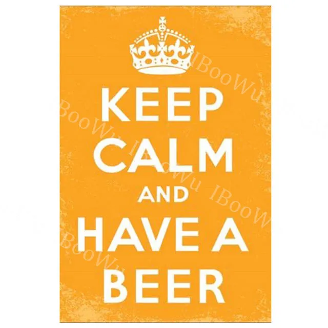 30x20cm Keep Calm and Carry On Metal Tin Sign Plate