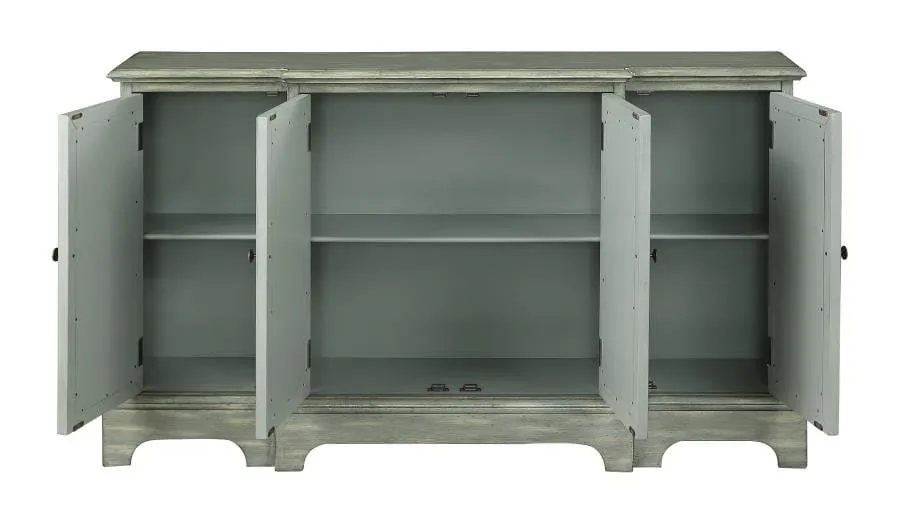 4-door Accent Cabinet in Weathered Gray