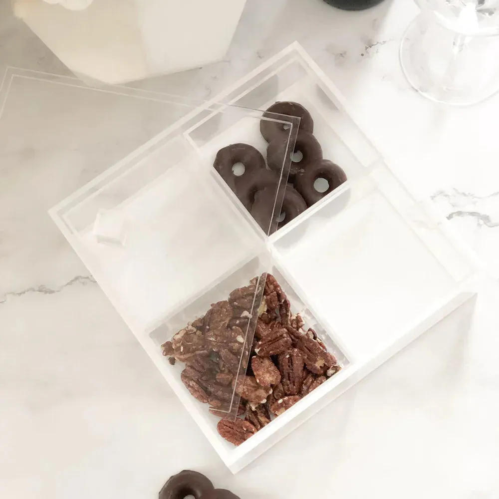 4 Sectional Removable Tray with candy
