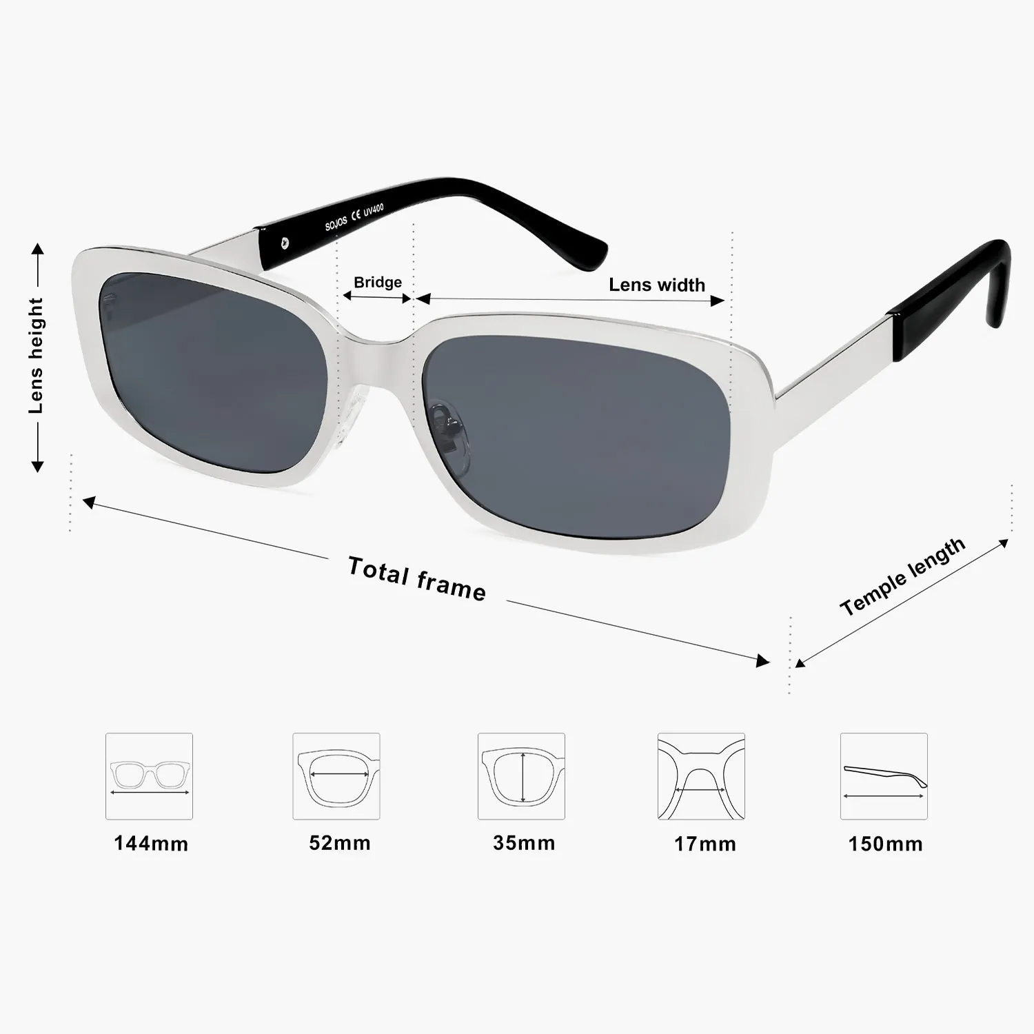 6 color luxury rhinestone lens polarized sunglasses