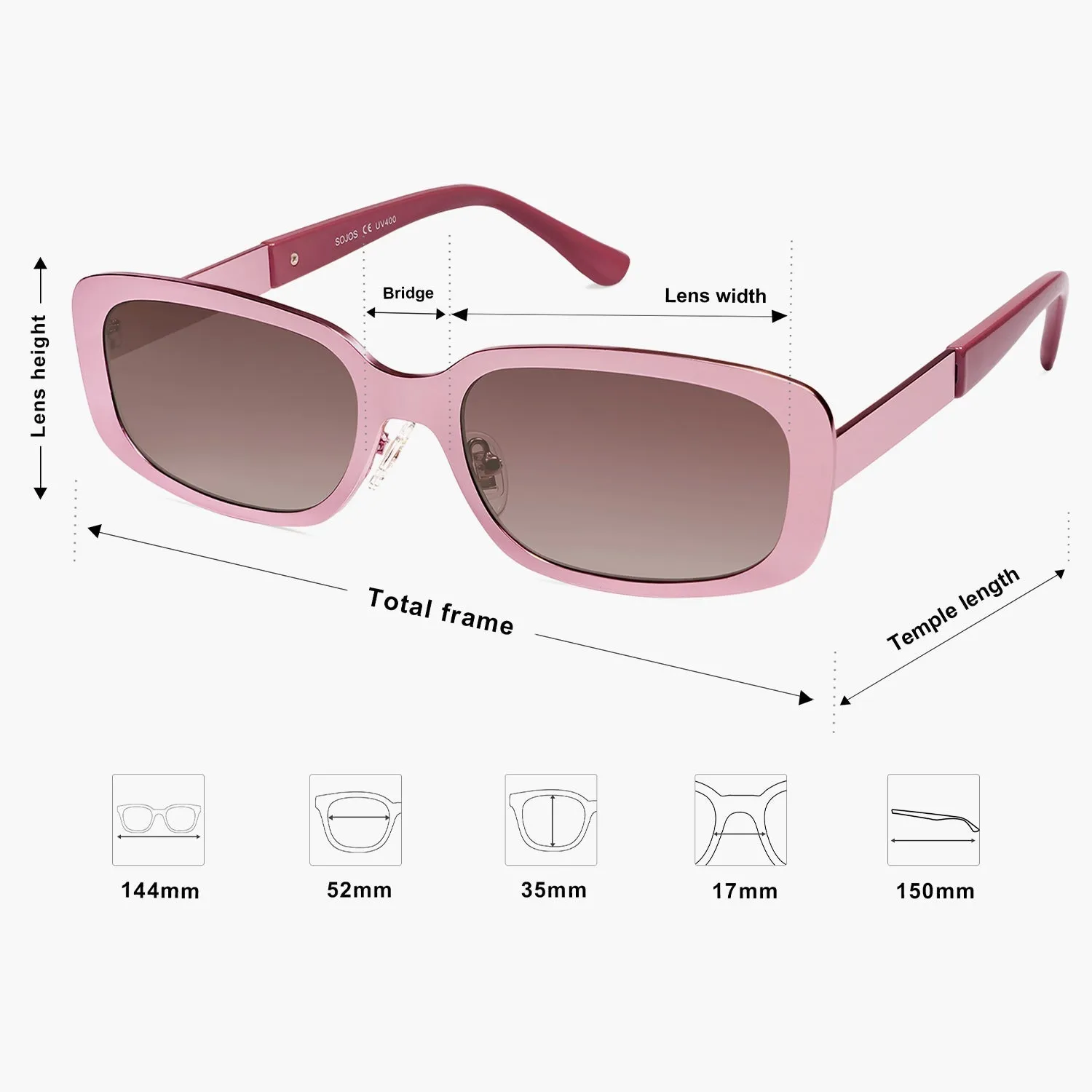 6 color luxury rhinestone lens polarized sunglasses