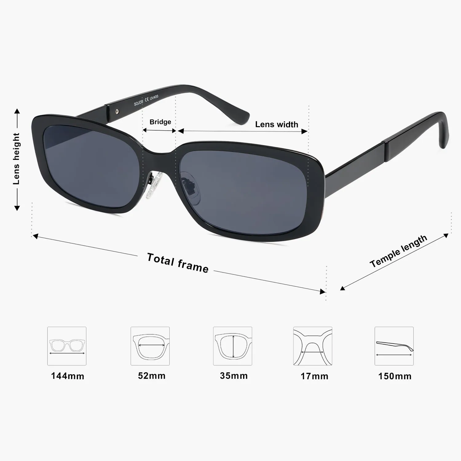 6 color luxury rhinestone lens polarized sunglasses