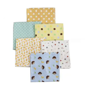 6-Pack Unisex Baby Cotton Flannel Receiving Blankets - N/a Blue