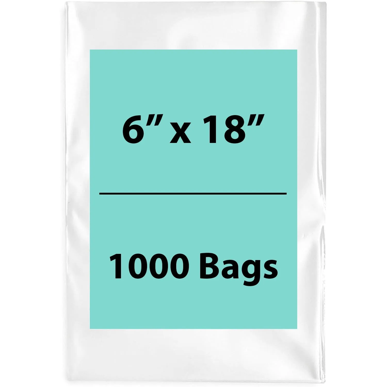 6X18 inches Clear Flat Poly Bags 3Mil Open Top (LDPE)