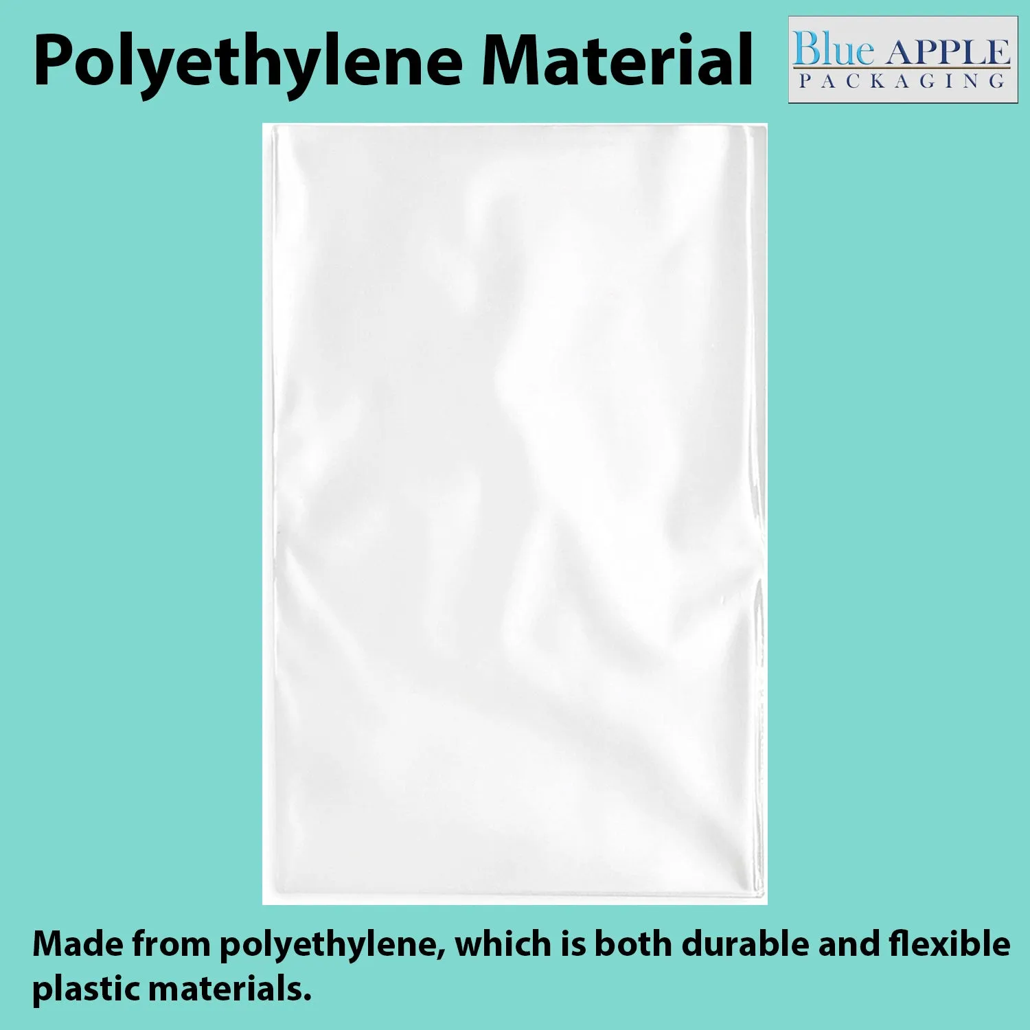 6X18 inches Clear Flat Poly Bags 3Mil Open Top (LDPE)