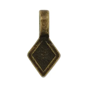 8x16mm Vintage rhombus Bails,Match Glue On Pendant Bails for Jewelry,Zinc Alloy Filled,Antique Bronze plated,50pcs/lot