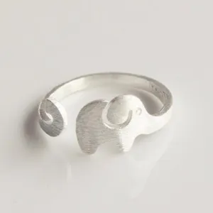 925 Sterling Silver Elephant Ring