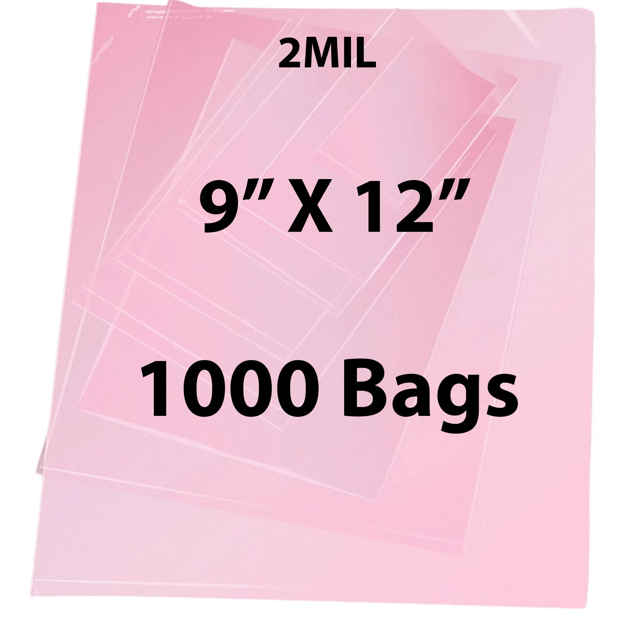 9X12 inches Pink Anti Static Bags 2 Mil Flat
