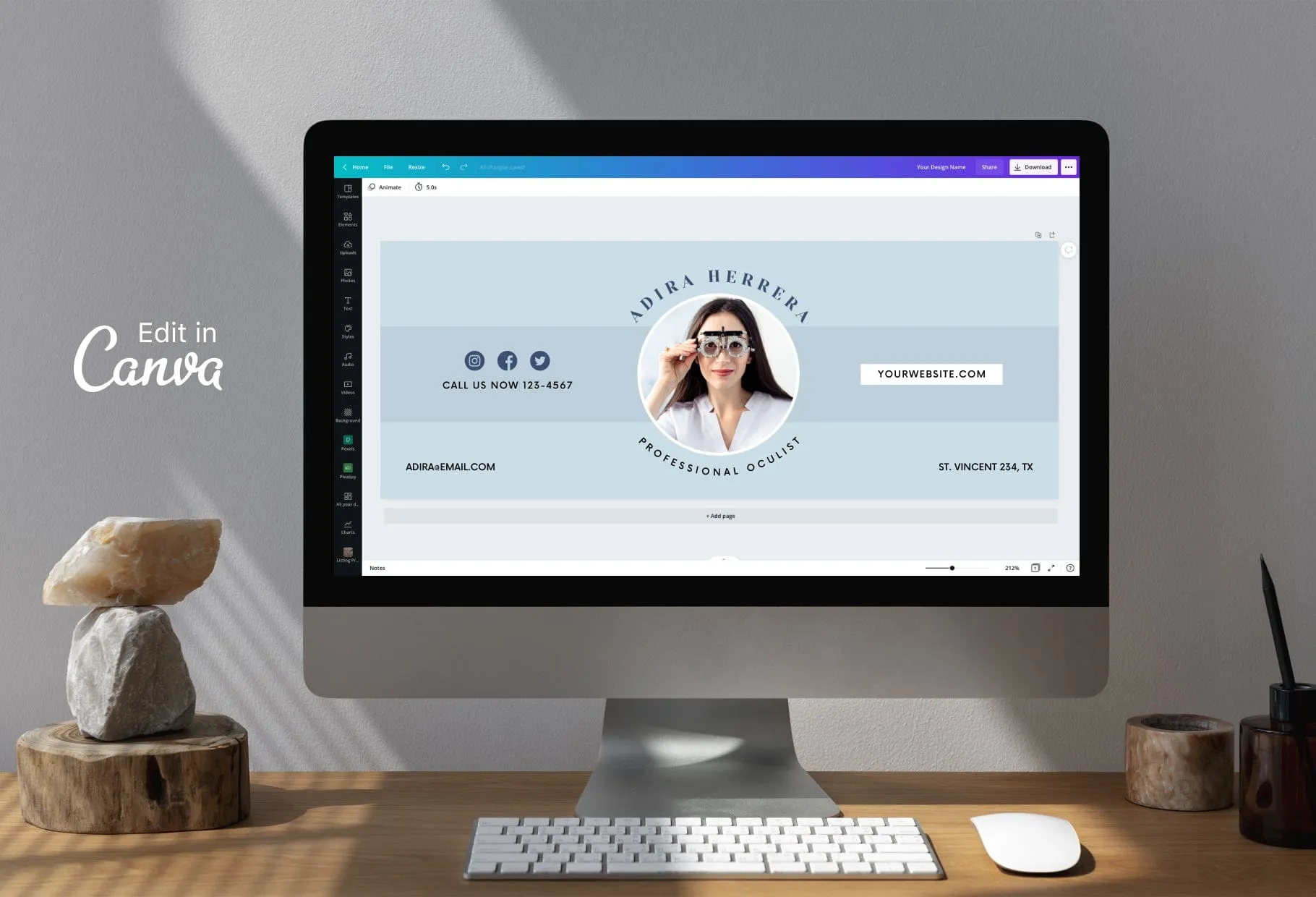 Adira Facebook Cover Canva Template