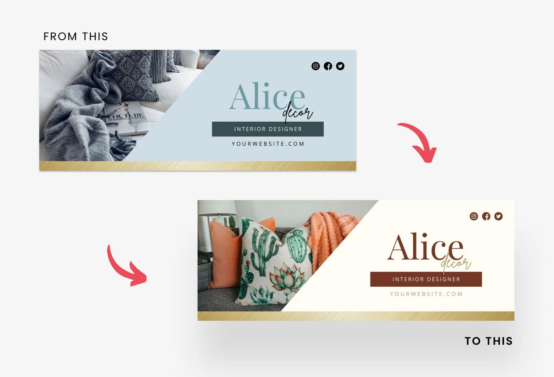 Alice Facebook Cover Canva Template