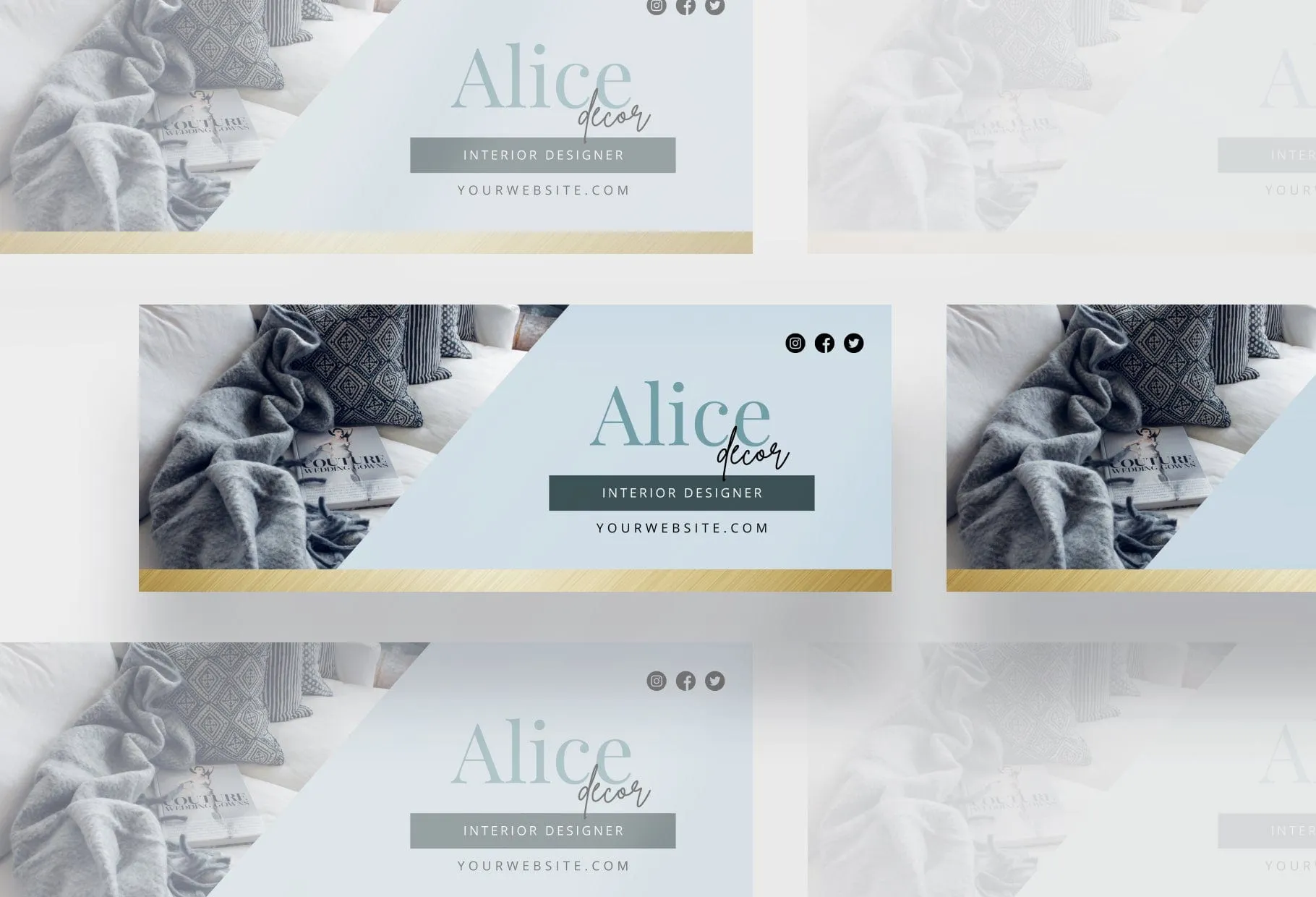 Alice Facebook Cover Canva Template