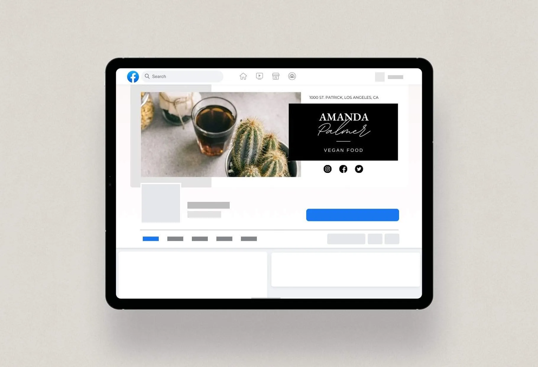 Amanda Facebook Cover Canva Template