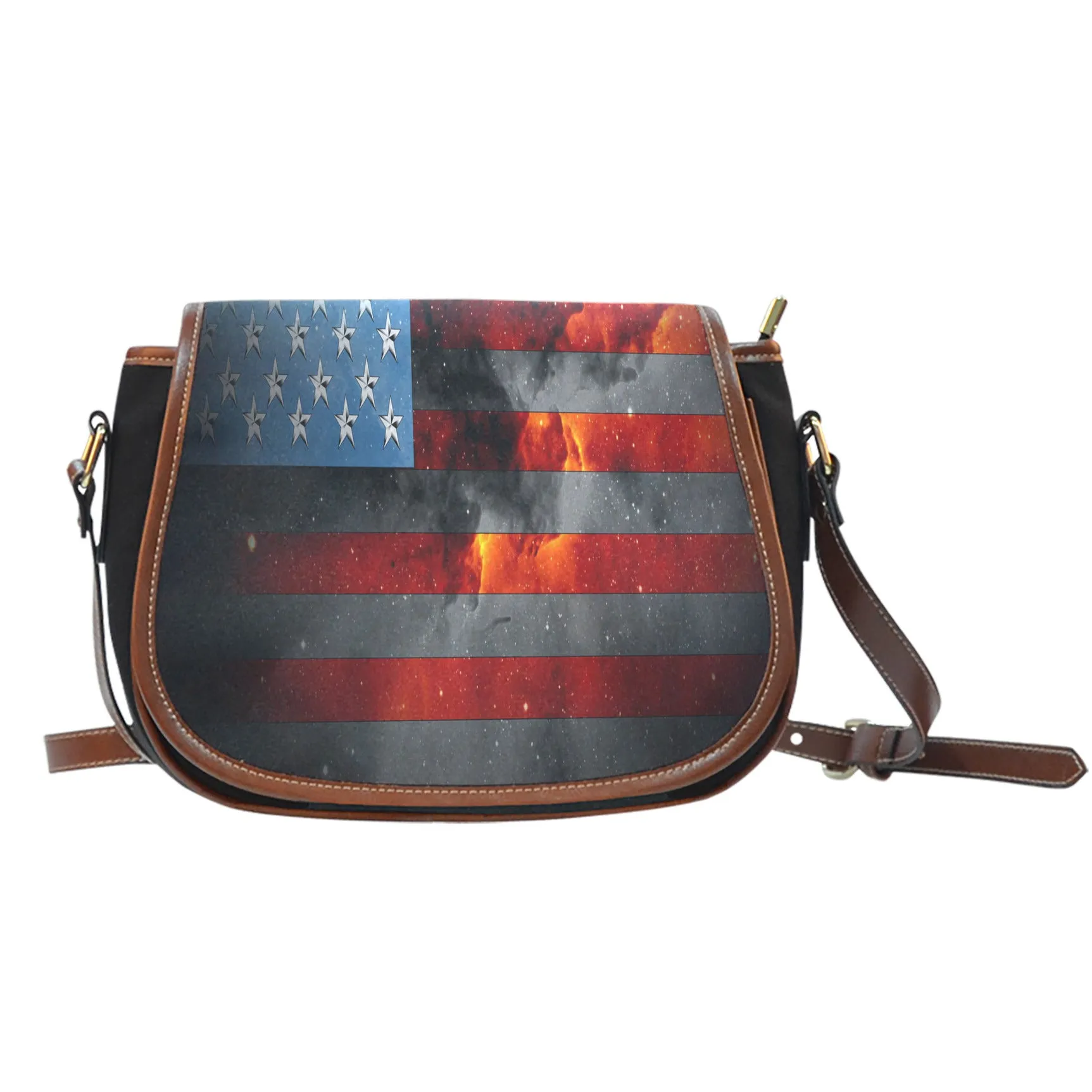 American Space Flag Saddle Bag