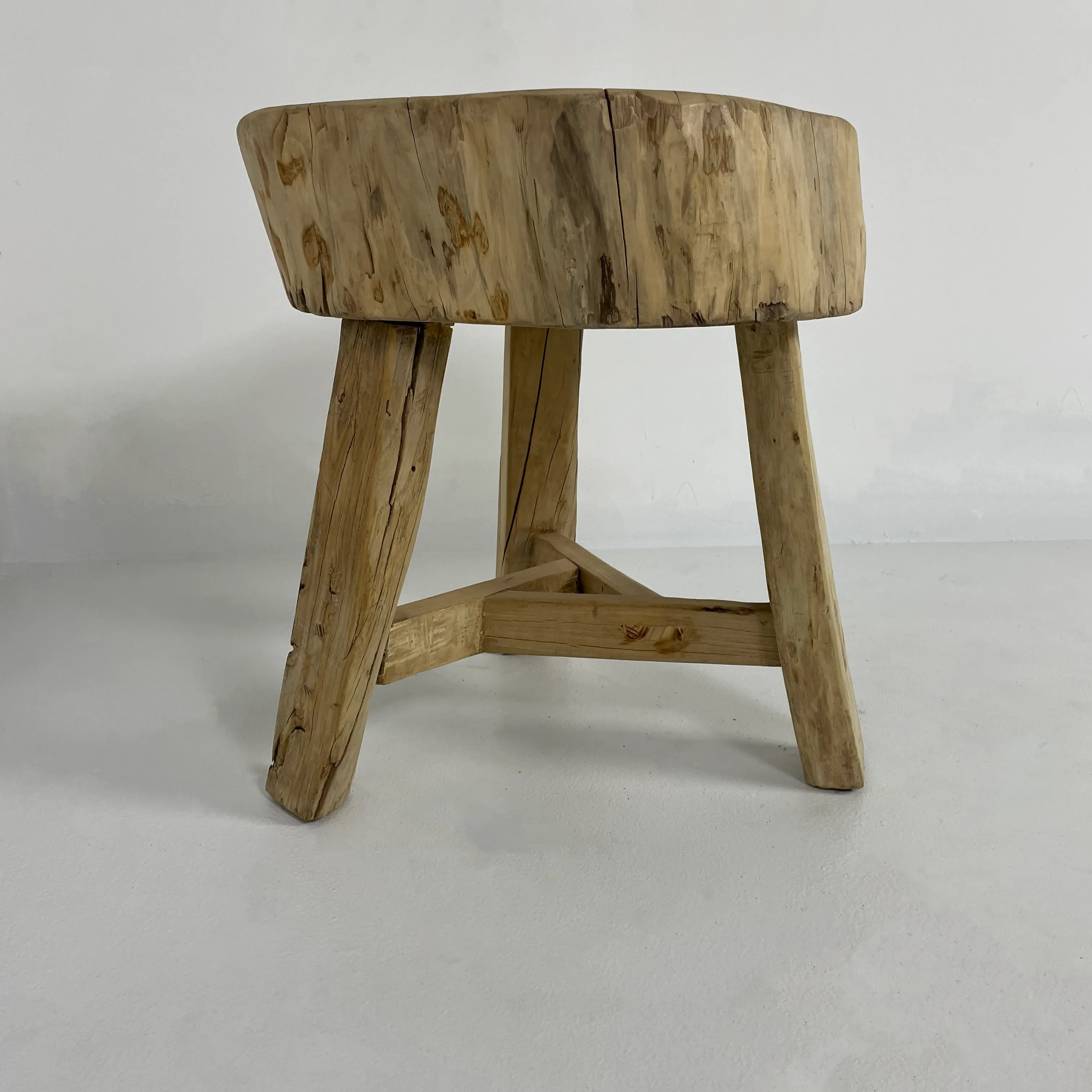 Antique Chopping Block Coffee Table/Side Table