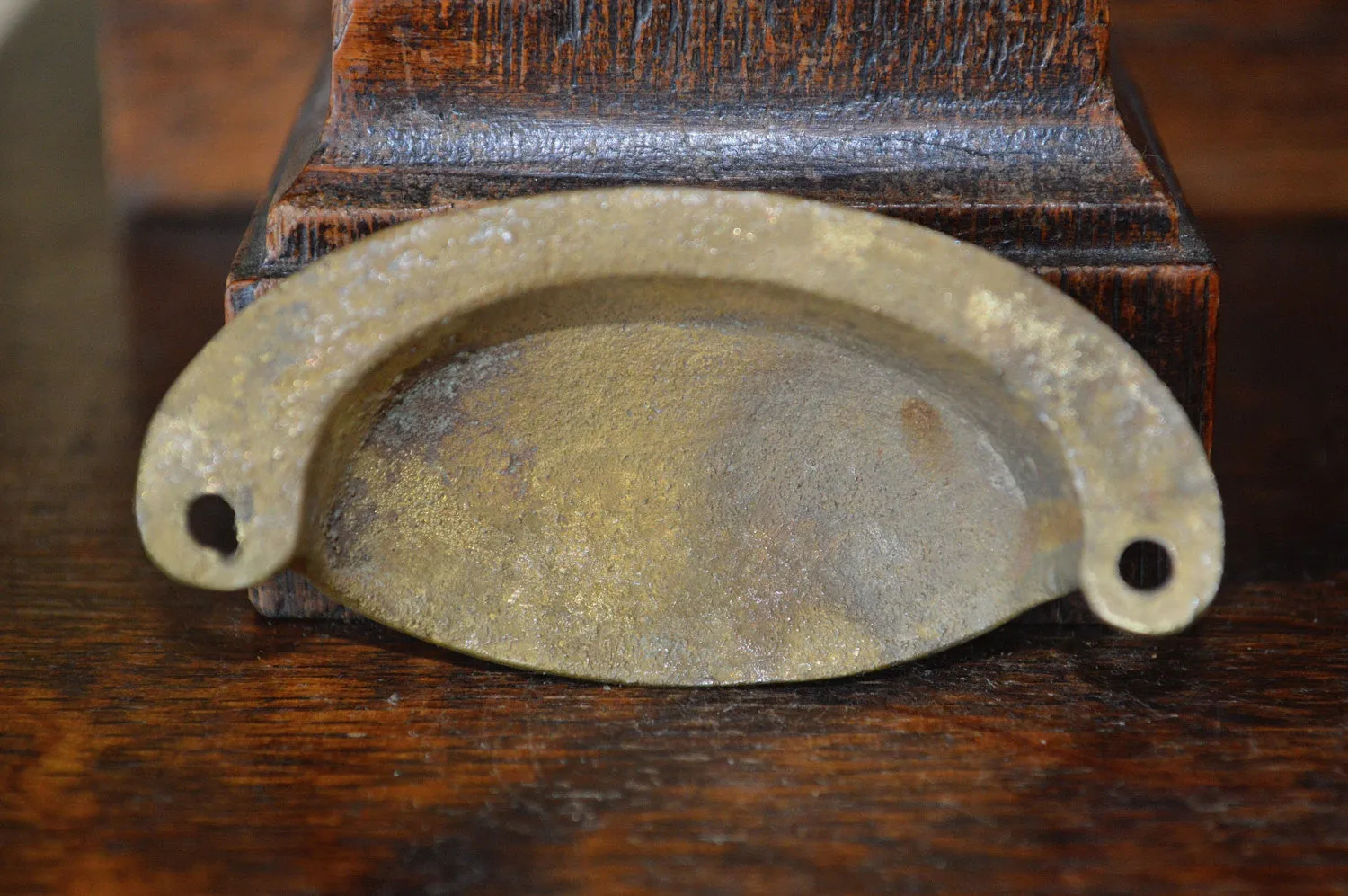 Antique French Bronze Cup Bin Pull Cabinet Drawer Handle Hardware