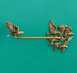 Antique Golden Birds Curtain Wall Hook
