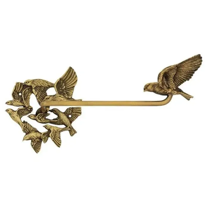 Antique Golden Birds Curtain Wall Hook