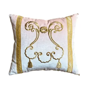 Antique Ottoman Empire Gold Metallic Embroidery (#E083124A&B | 17 x 19")