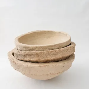 Antique Paper Mache Bowl: Medium