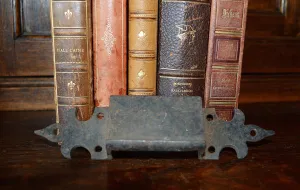 Antique Trunk Pull Cast Iron Fleur De Lis Heavy Handle Hardware