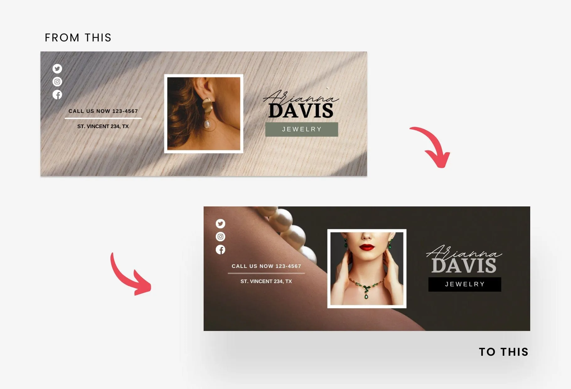 Arianna Facebook Cover Canva Template