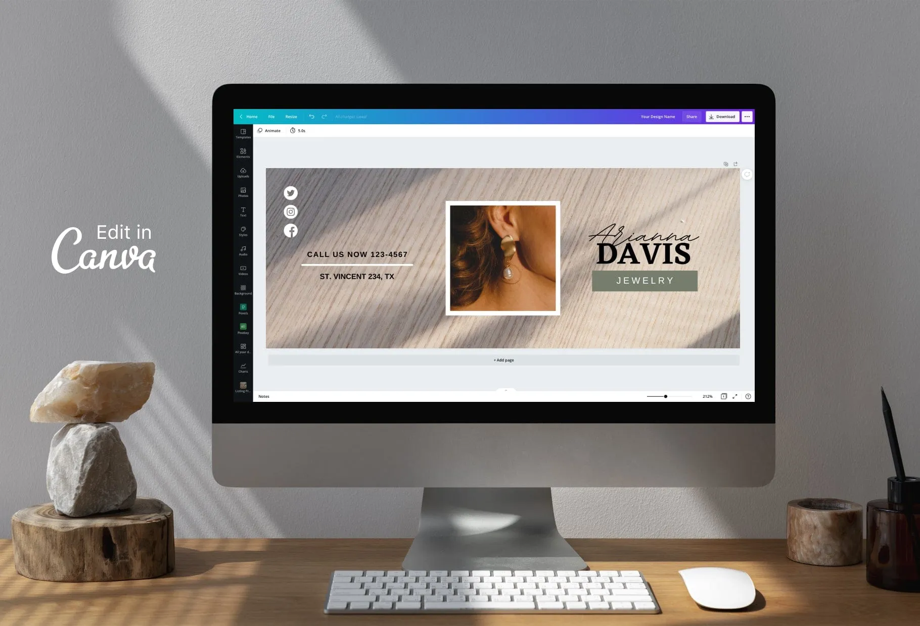 Arianna Facebook Cover Canva Template
