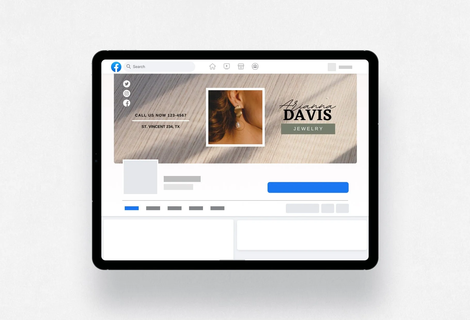 Arianna Facebook Cover Canva Template