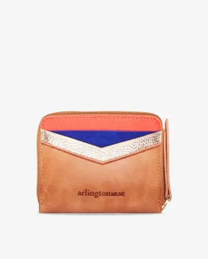 ARLINGTON MILNE Alexis Zip Purse - Vintage Tan Multi