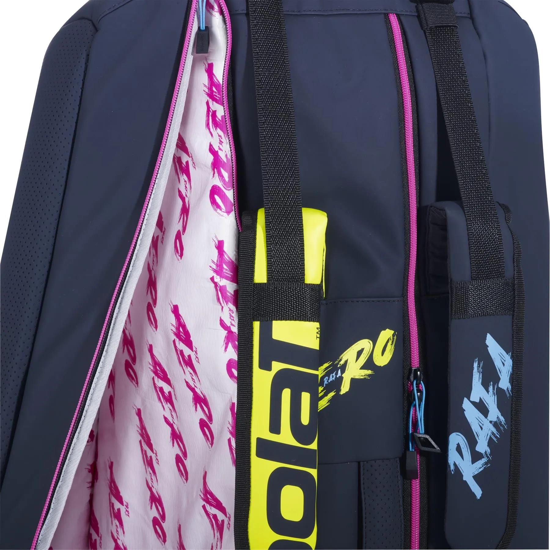 Babolat RH6 Pure Aero Rafa II Tennis Bag - Blue / Yellow / Pink