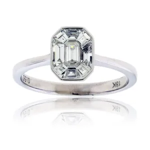 Baguette & Fancy Diamond Cluster Style Ring