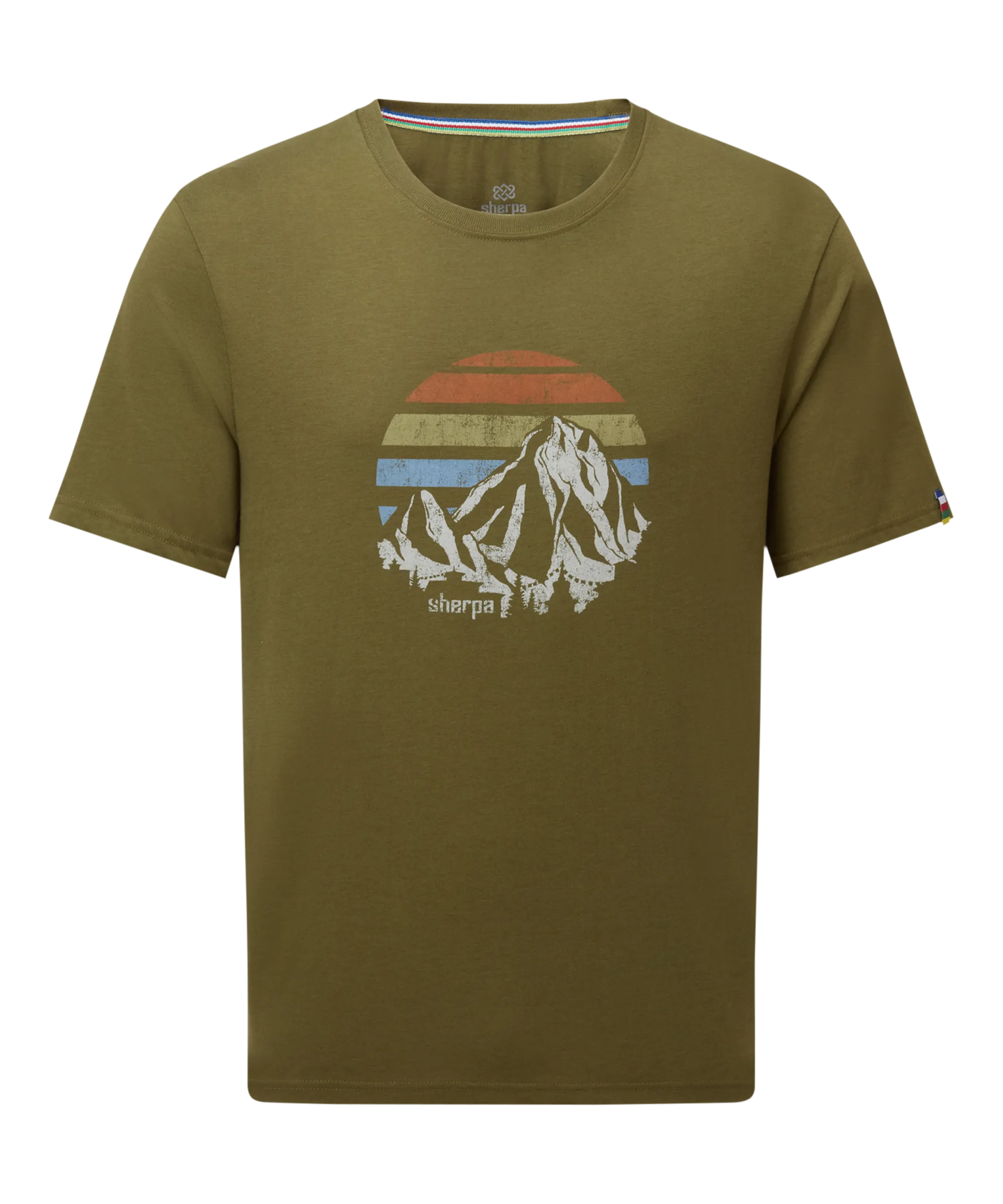 Bali Retro Sunset T-Shirt - Moss